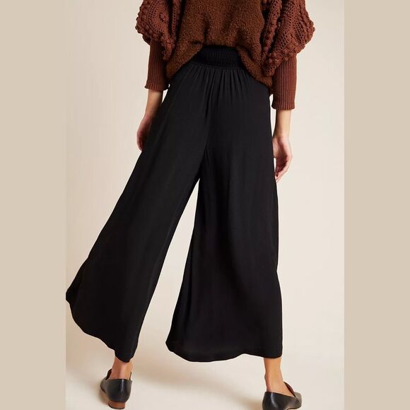 Anthropologie Maeve Bristol Wide Leg Pants in Black - Picture 2 of 9